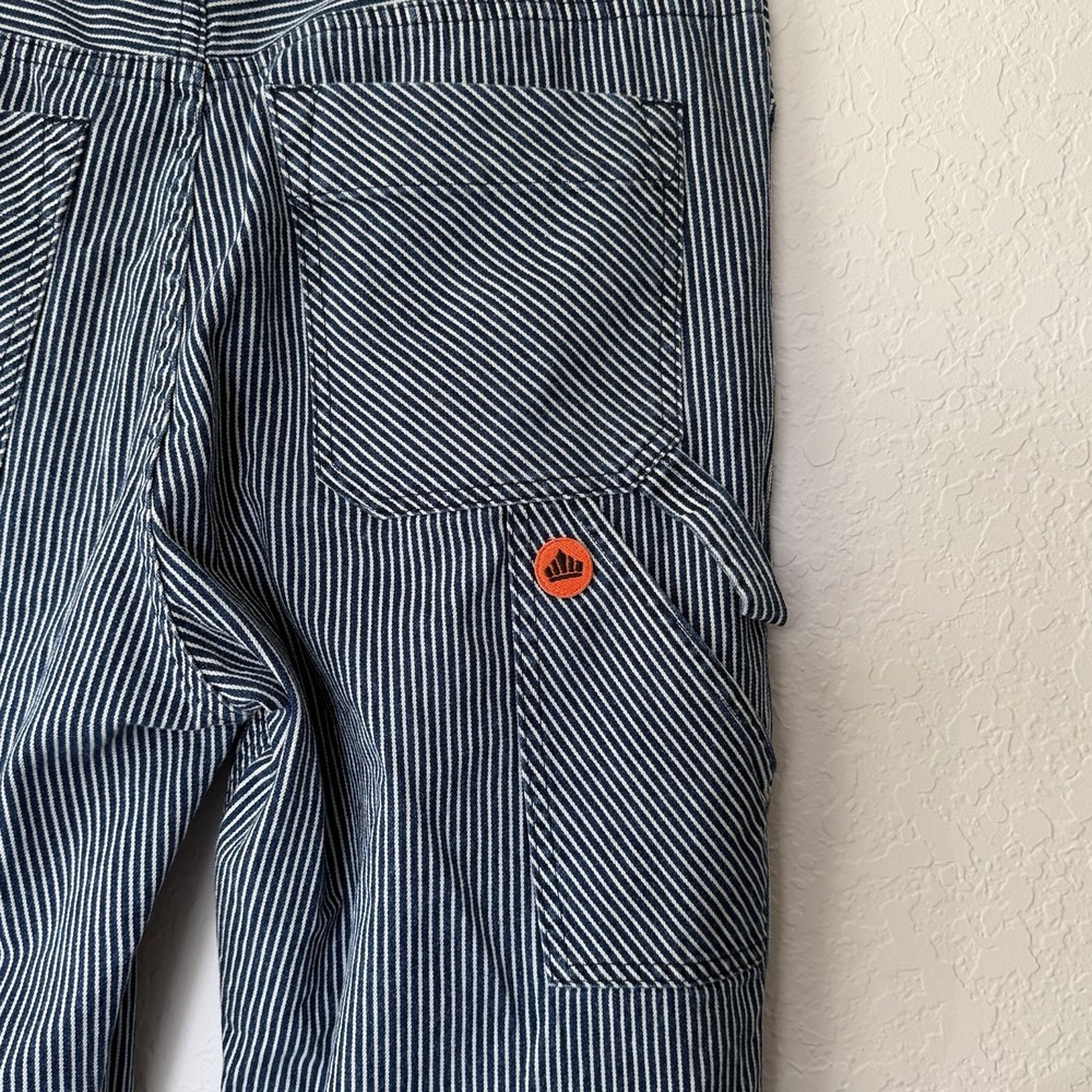 Sport Of Kings‎ SOKFY Railroad Pants XL Blue White Stripe Cotton Streetwear EUC